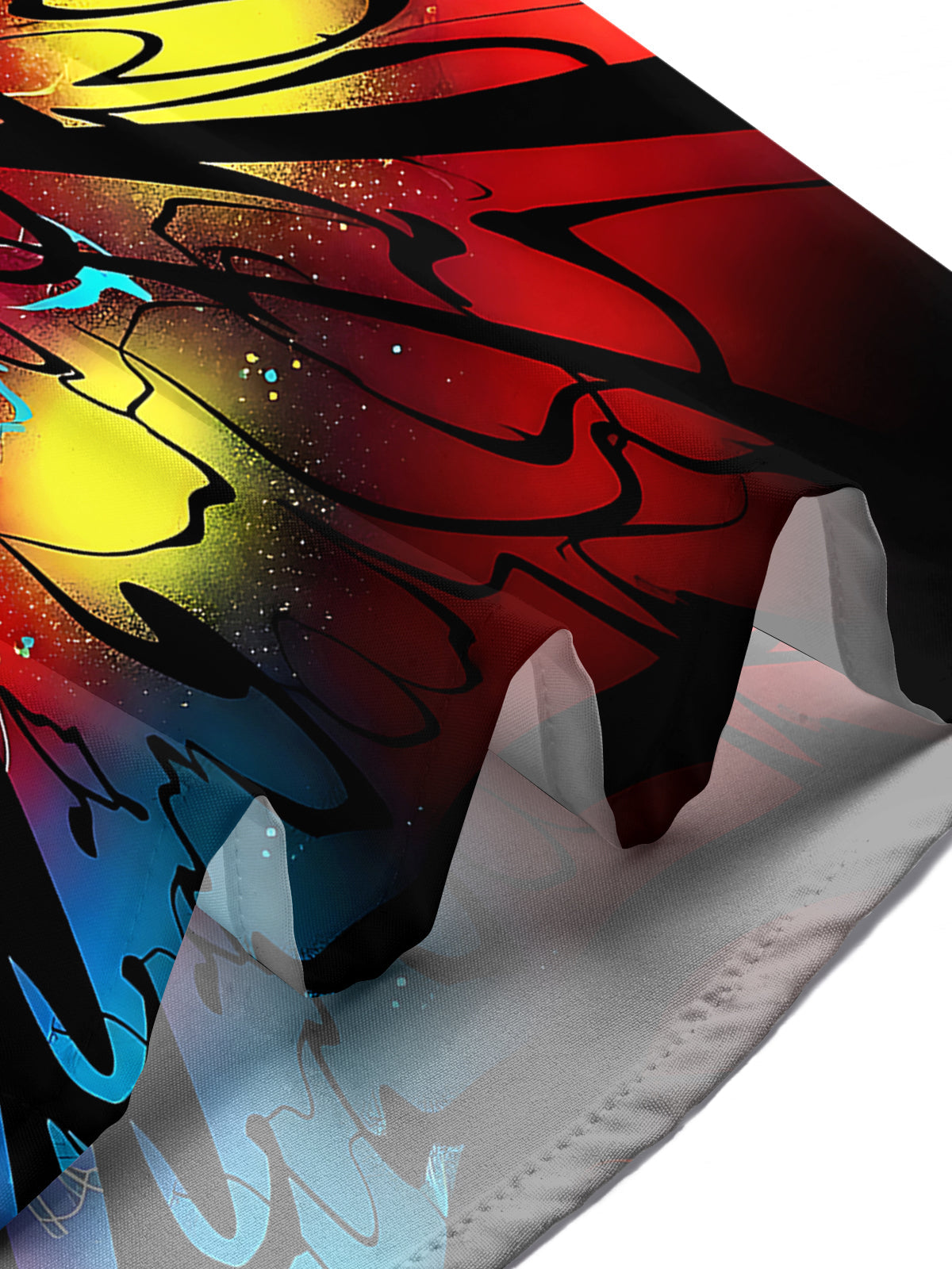 Oceanlyte Men's Tie Dye Colorful Abstract Radial Burst Print Short Sleeve Shirt with Chest Pocket