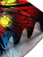 Oceanlyte Men's Tie Dye Colorful Abstract Radial Burst Print Short Sleeve Shirt with Chest Pocket