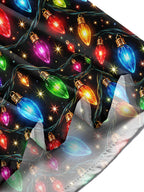 Oceanlyte Men's Printed Christmas Lights Print Long Sleeve Shirt with Chest Pocket