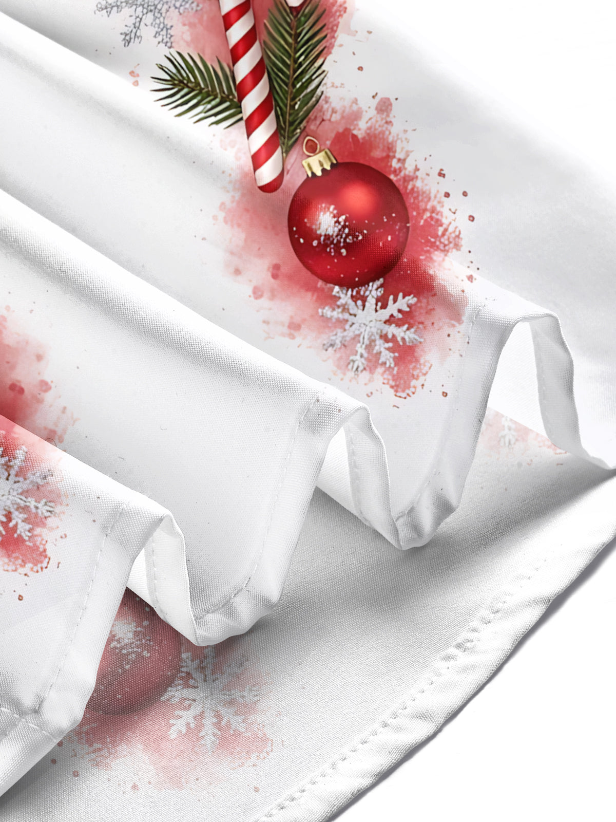 Oceanlyte Men's Christmas Ornaments And Candy Canes Print Long Sleeve Shirt with Chest Pocket