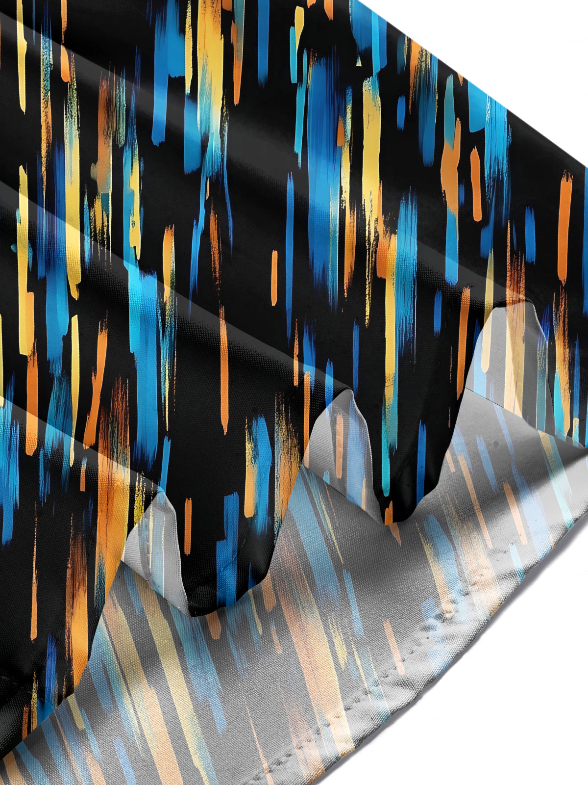Oceanlyte Men's Abstract Geometric Brushstrokes Print Long Sleeve Shirt with Chest Pocket