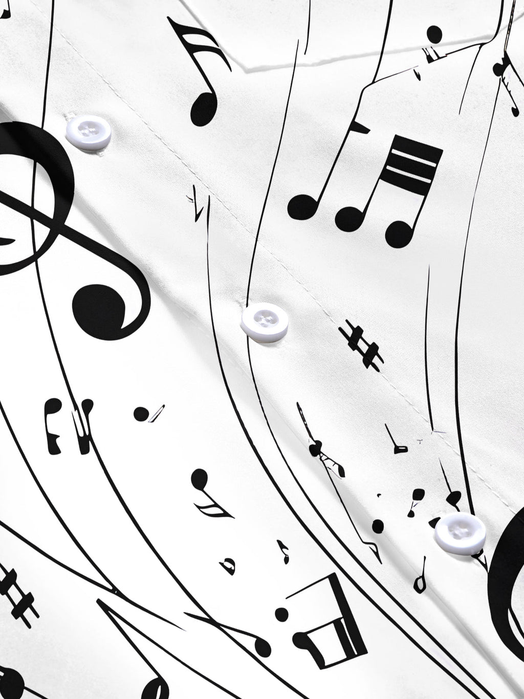 Oceanlyte Men's Printed Saxophone Print Musical Notes Print Short Sleeve Shirt with Chest Pocket