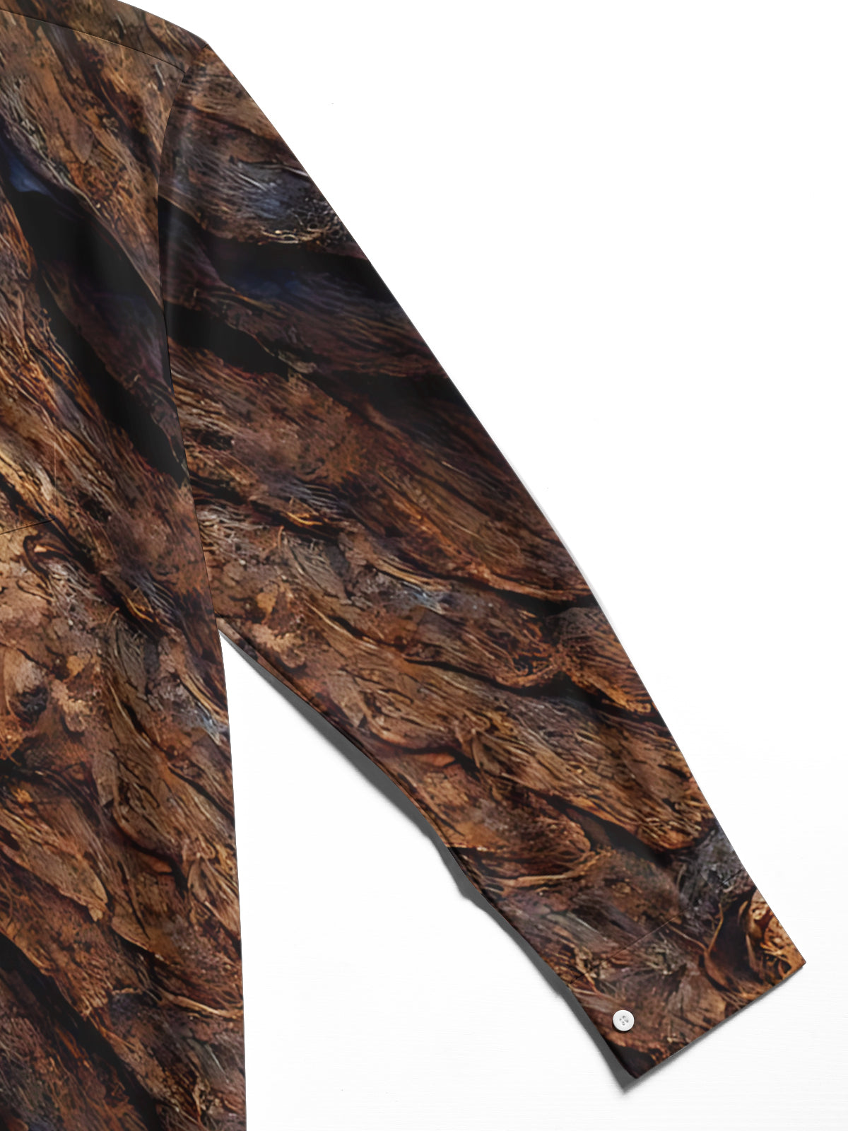 Oceanlyte Men's Printed Wood Grain Texture Print Long Sleeve Shirt with Chest Pocket