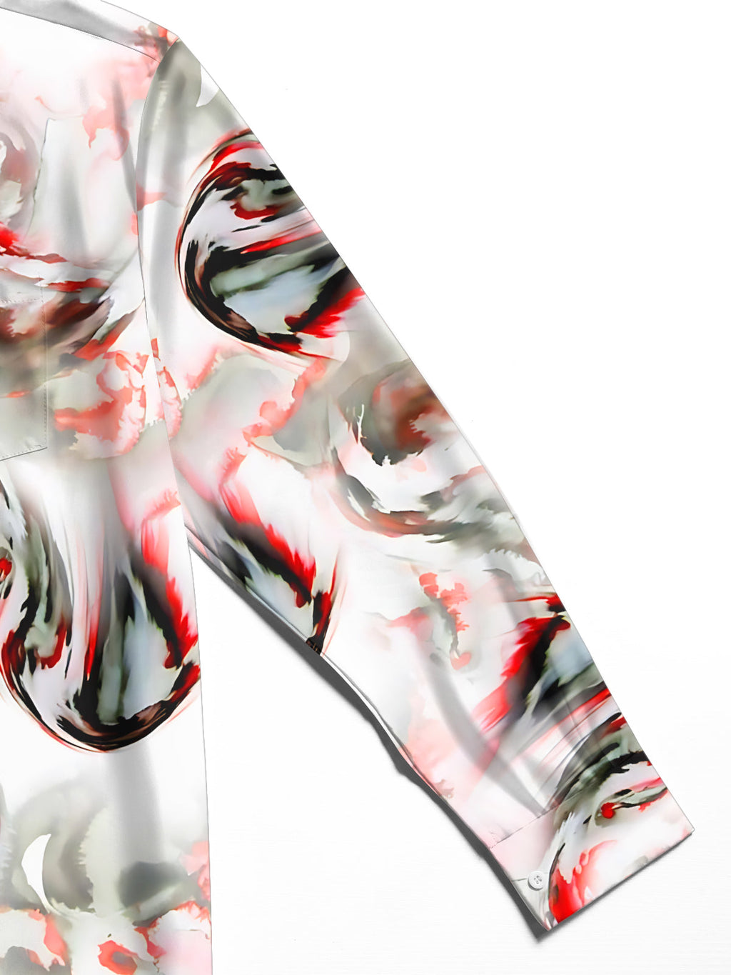 Oceanlyte Men's Printed Abstract Swirl Pattern Long Sleeve Shirt with Chest Pocket