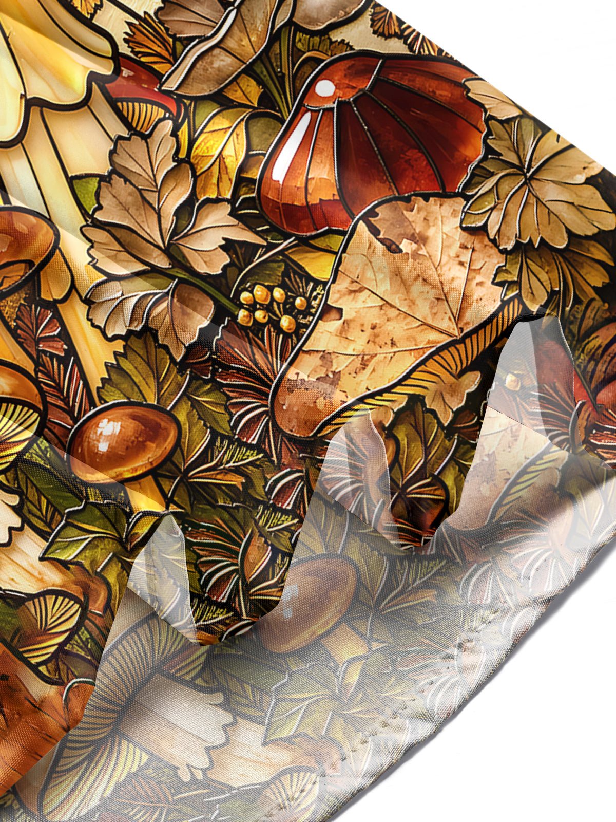 Oceanlyte Men's Printed Mushroom Forest Print Long Sleeve Shirt with Chest Pocket