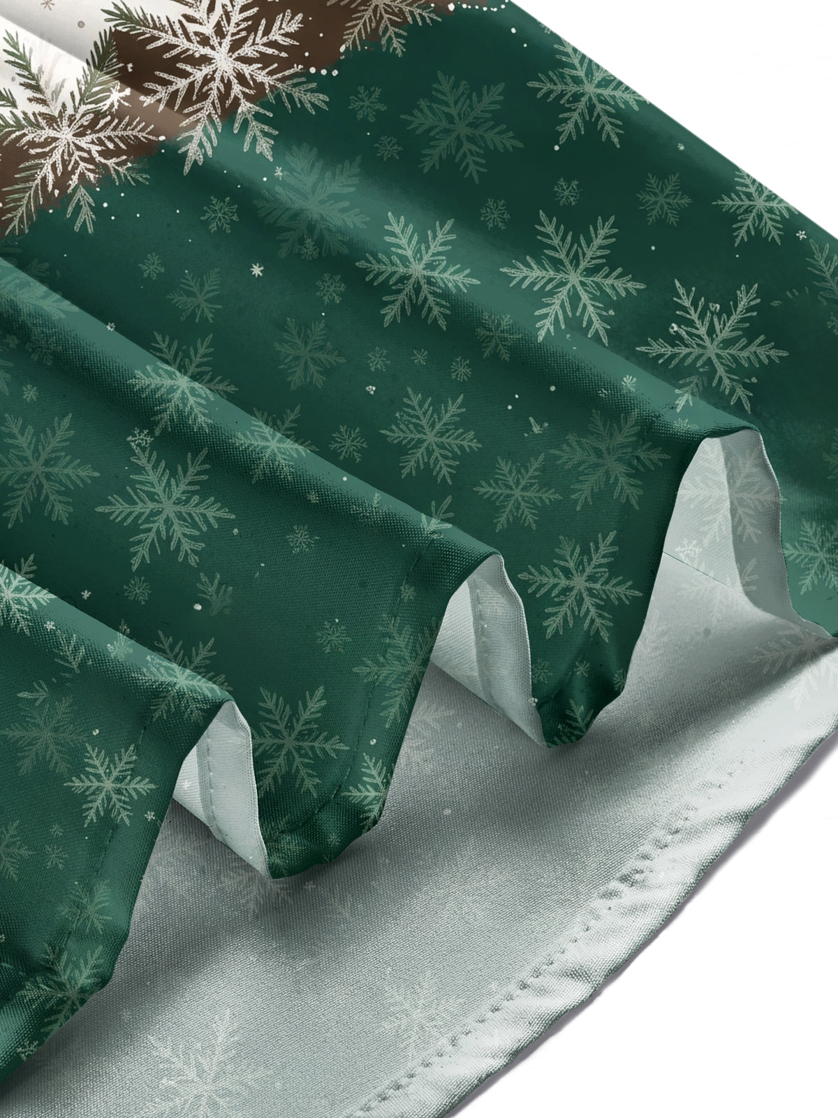 Oceanlyte Men's Christmas Snowflakes And Pine Branches Print Long Sleeve Shirt with Chest Pocket
