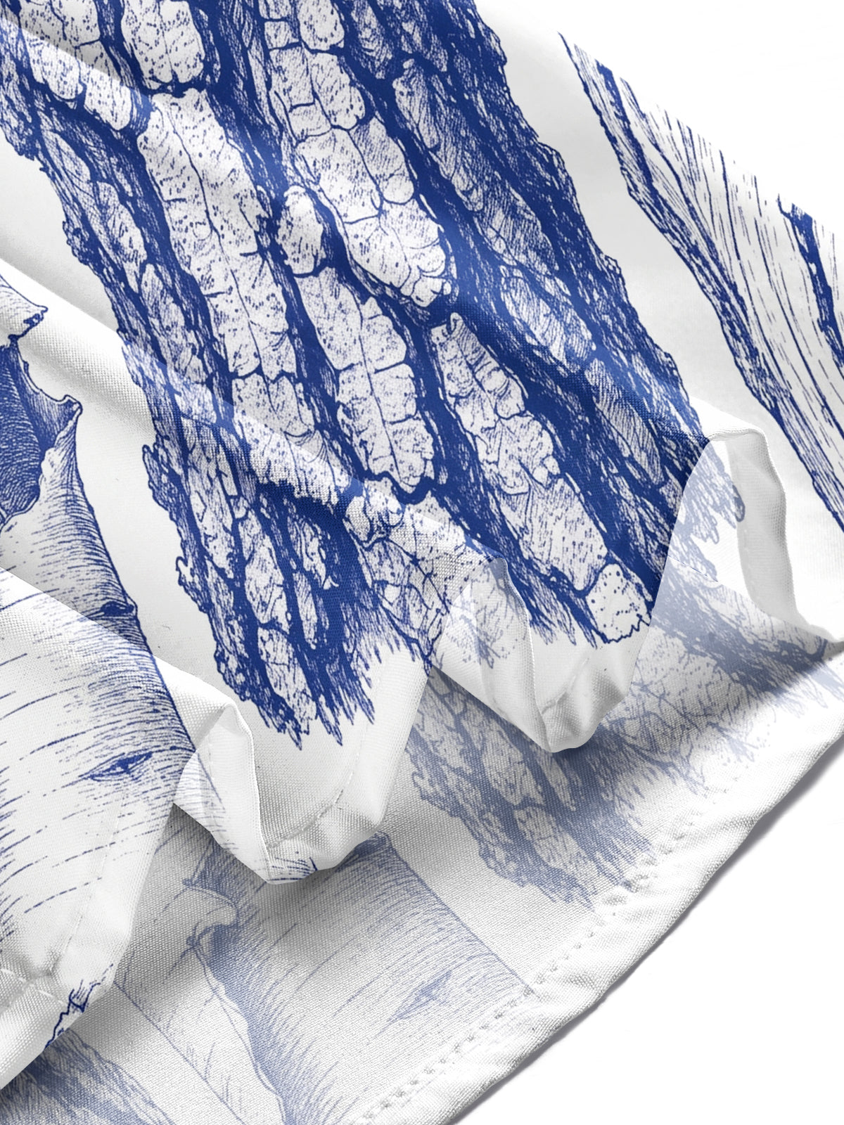 Oceanlyte Men's Printed Tree Bark Sketch Print Long Sleeve Shirt with Chest Pocket