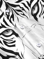Oceanlyte Men's Graphic Animal Print Long Sleeve Shirt with Chest Pocket