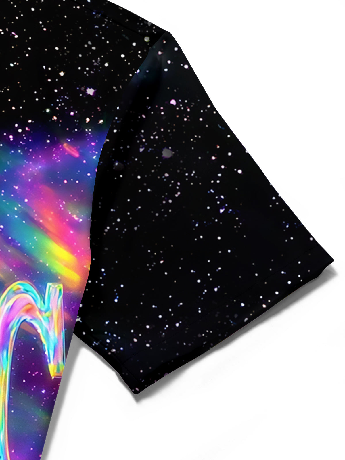 Oceanlyte Men's Graphic Space Print Short Sleeve Shirt with Chest Pocket