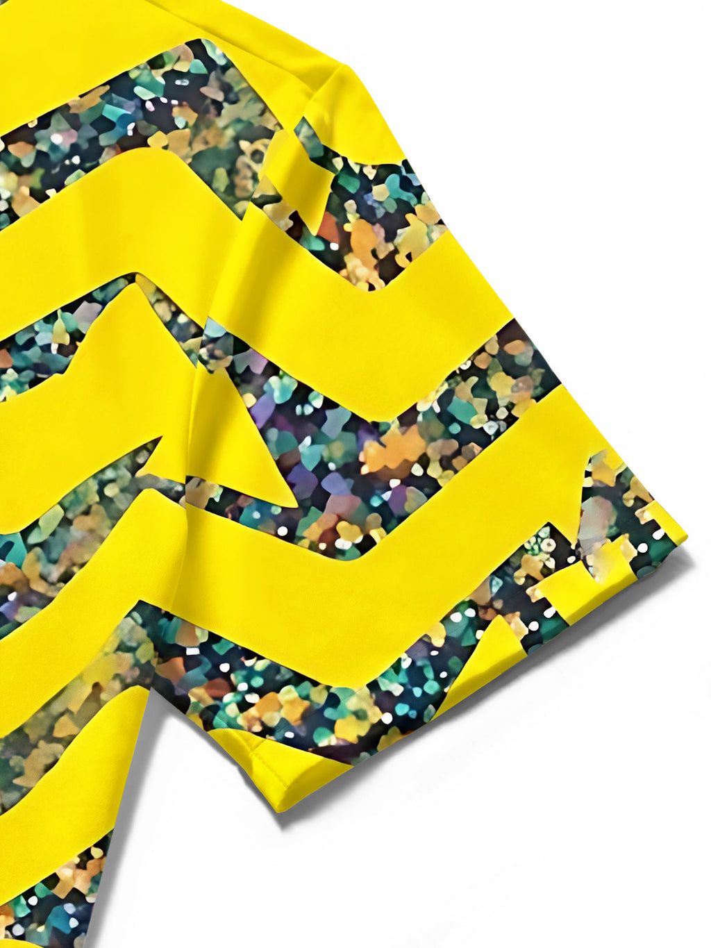 Oceanlyte Men's Geometric Zigzag And Triangles Print Short Sleeve Shirt with Chest Pocket