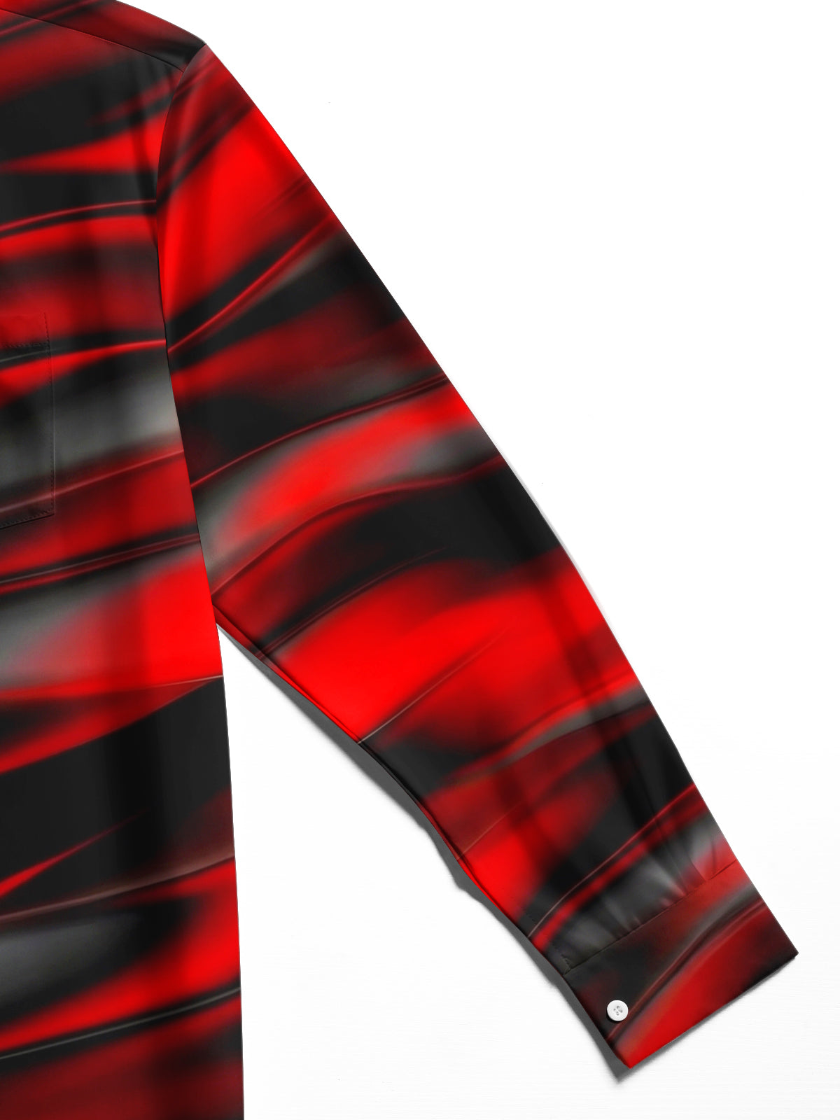 Oceanlyte Men's Striped Abstract Gradient Stripes Print Long Sleeve Shirt with Chest Pocket
