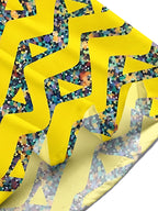 Oceanlyte Men's Geometric Zigzag And Triangles Print Short Sleeve Shirt with Chest Pocket