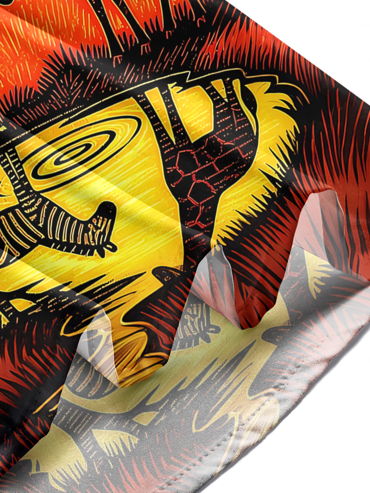Oceanlyte Men's Hawaiian African Safari Sunset Print Long Sleeve Shirt with Chest Pocket