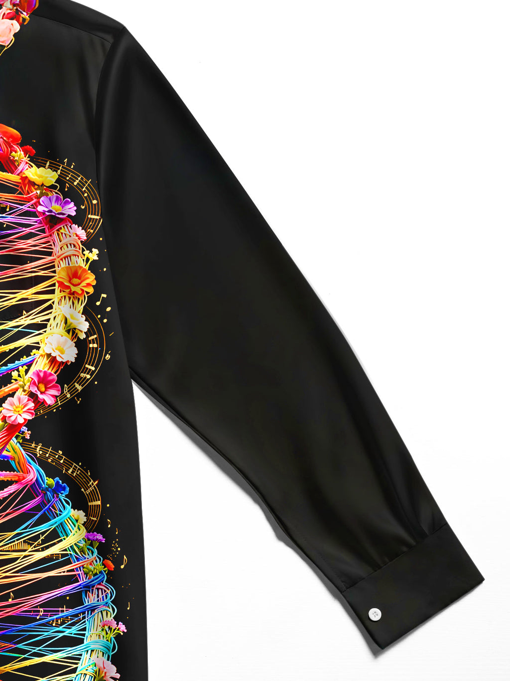 Oceanlyte Men's Graphic Colorful DNA Helix Print Long Sleeve Shirt with Chest Pocket