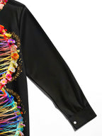 Oceanlyte Men's Graphic Colorful DNA Helix Print Long Sleeve Shirt with Chest Pocket