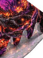 Oceanlyte Men's Halloween Bat And Glowing Mushrooms Print Short Sleeve Shirt with Chest Pocket