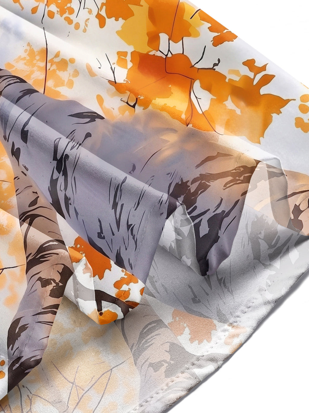 Oceanlyte Men's Printed Autumn Birch Forest Print Long Sleeve Shirt with Chest Pocket