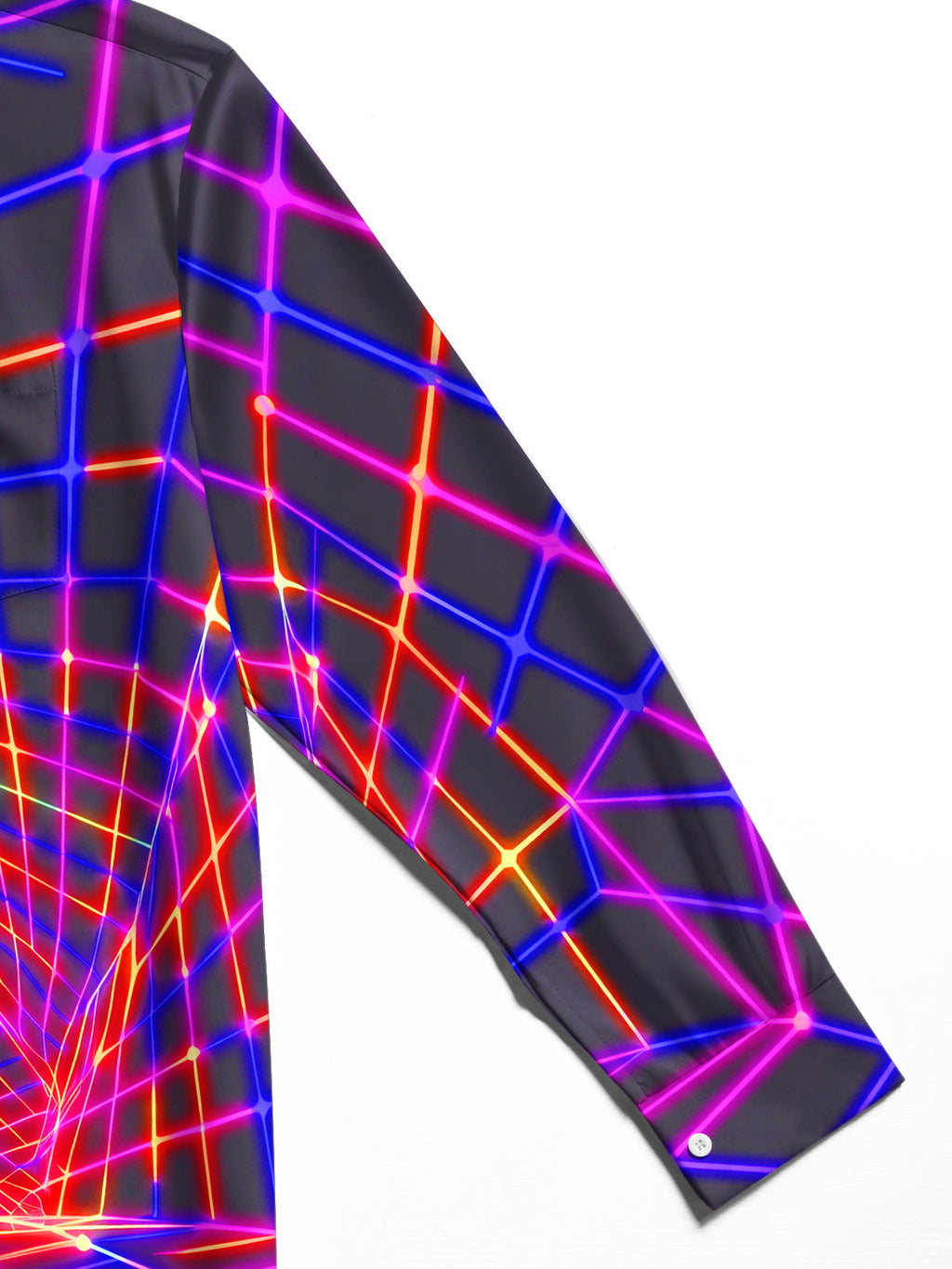 Oceanlyte Neon Grid Tunnel Men's Long Sleeve Shirt with Chest Pocket