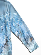 Oceanlyte Men's Printed Mountain Landscape Print Long Sleeve Shirt with Chest Pocket