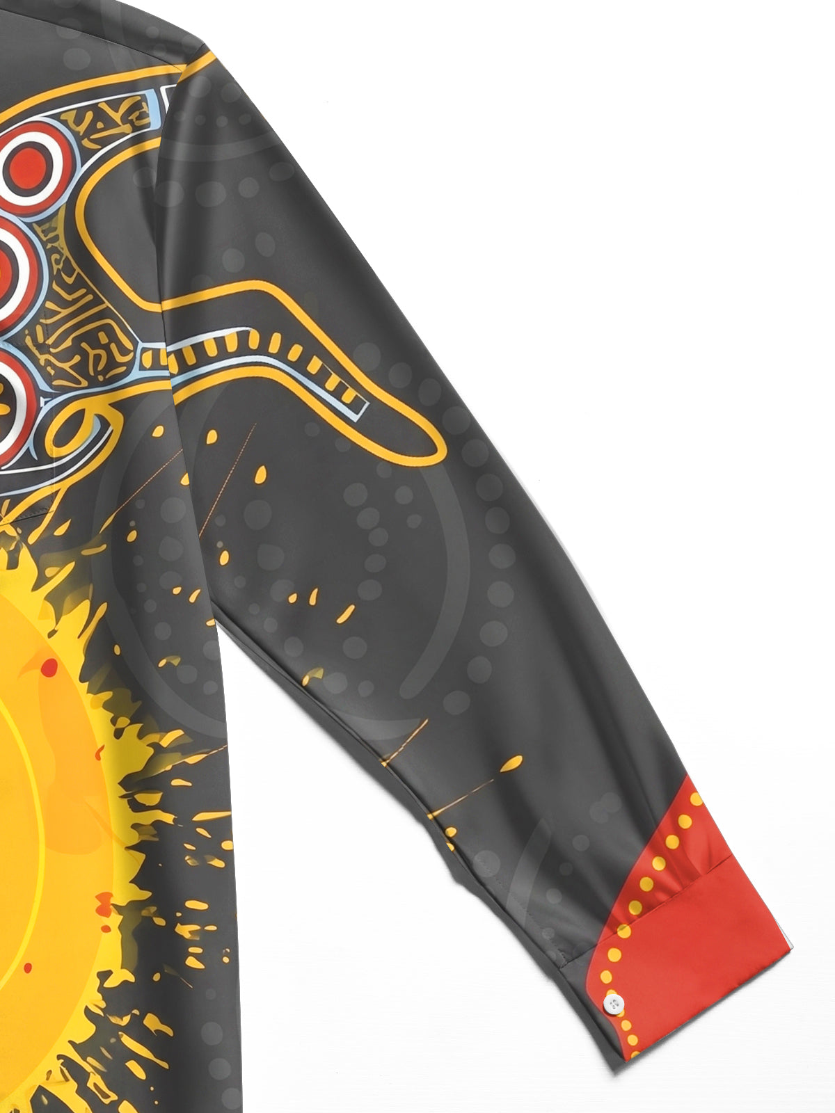 Oceanlyte Men's Graphic Sun Design Print Long Sleeve Shirt with Chest Pocket