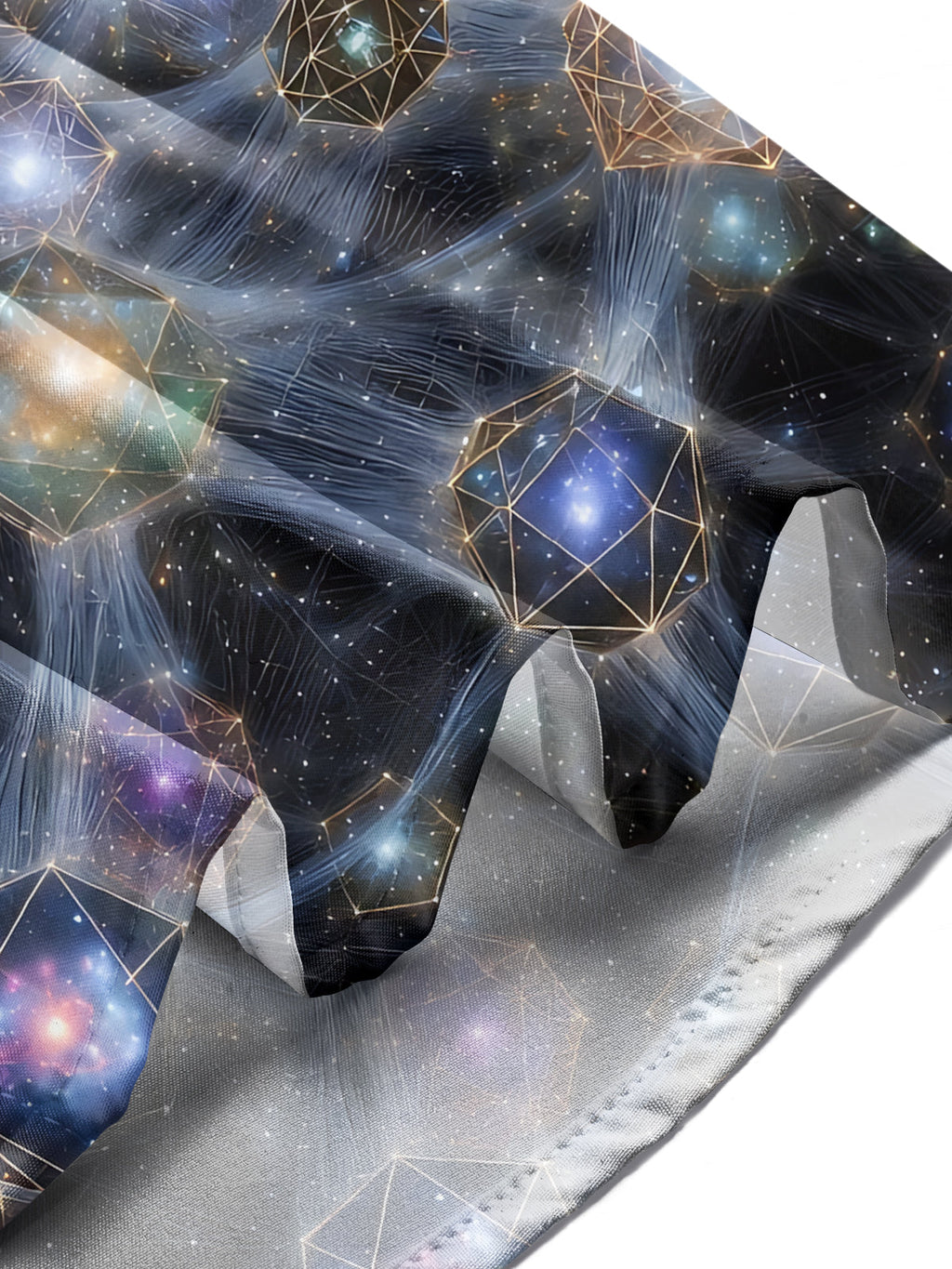 Oceanlyte Men's Graphic Cosmic Space Nebula Print Long Sleeve Shirt with Chest Pocket