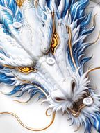 Oceanlyte Men's Printed Blue And White Porcelain Dragon Print Short Sleeve Shirt with Chest Pocket