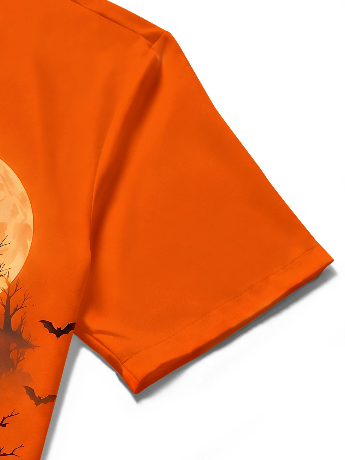 Oceanlyte Men's Halloween Black Cats And Pumpkins Print Short Sleeve Shirt with Chest Pocket
