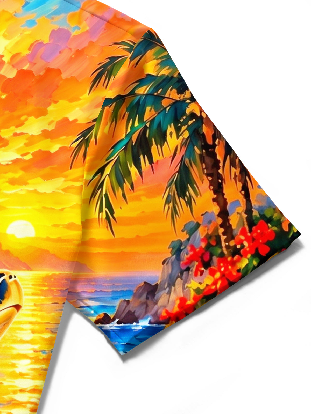 Oceanlyte Men's Hawaiian Sea Turtle Print Short Sleeve Shirt with Chest Pocket
