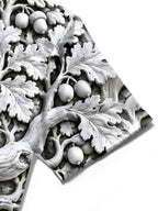Oceanlyte Men's 3D 3D Oak Tree Bark And Acorns Print Short Sleeve Shirt with Chest Pocket