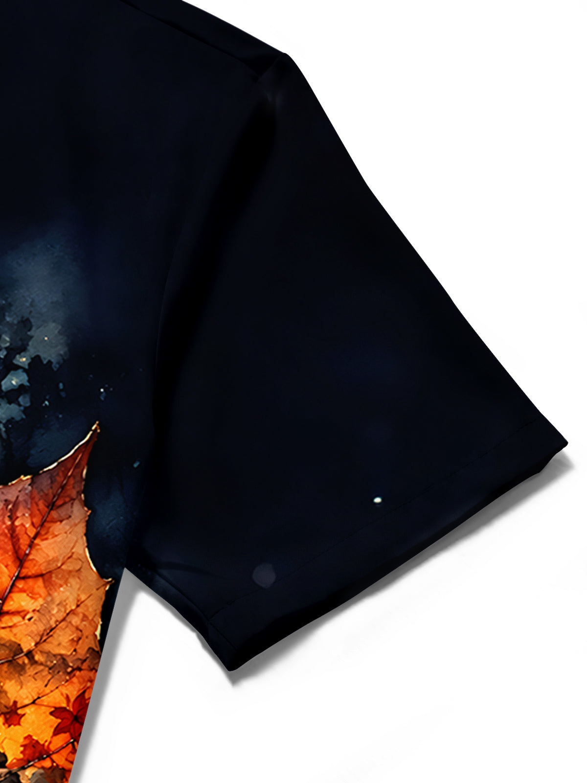 Oceanlyte Men's Short Sleeve Shirt - Halloween Black Cat And Jack-o-lantern Pumpkin Print with Chest Pocket