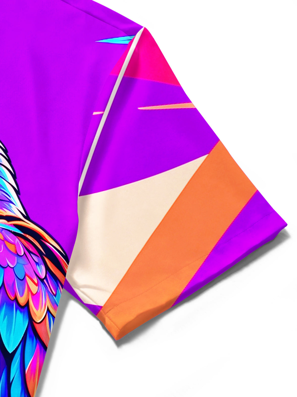 Oceanlyte Men's Hawaiian Macaw Parrot And Palm Trees Print Short Sleeve Shirt with Chest Pocket