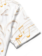 Oceanlyte Men's 3D Golden Cross With Crown Of Thorns Print Short Sleeve Shirt with Chest Pocket