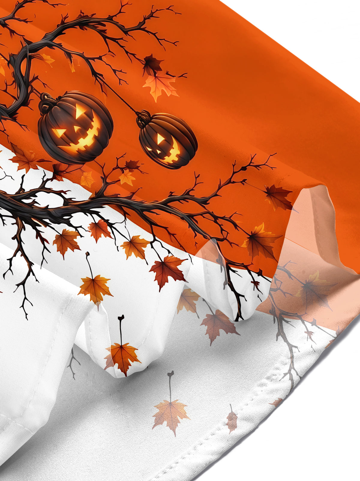 Oceanlyte Men's Halloween Black Cats And Pumpkins Print Short Sleeve Shirt with Chest Pocket