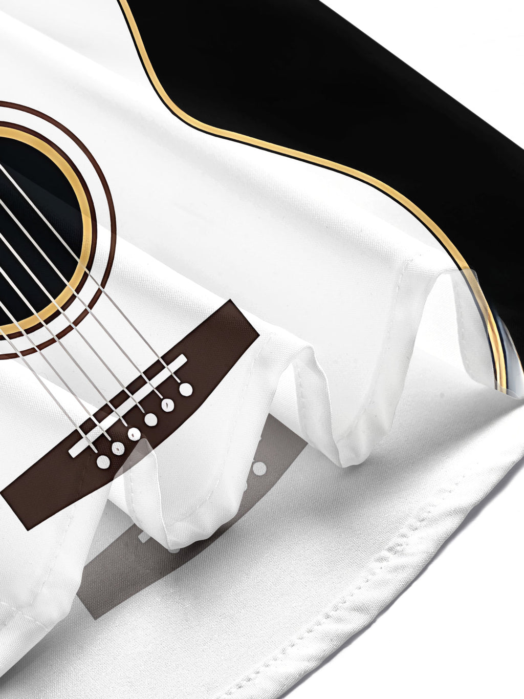 Oceanlyte Men's Graphic Guitar Print Musical Notes Print Short Sleeve Shirt with Chest Pocket