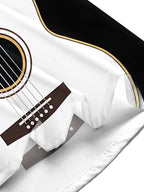 Oceanlyte Men's Graphic Guitar Print Musical Notes Print Short Sleeve Shirt with Chest Pocket