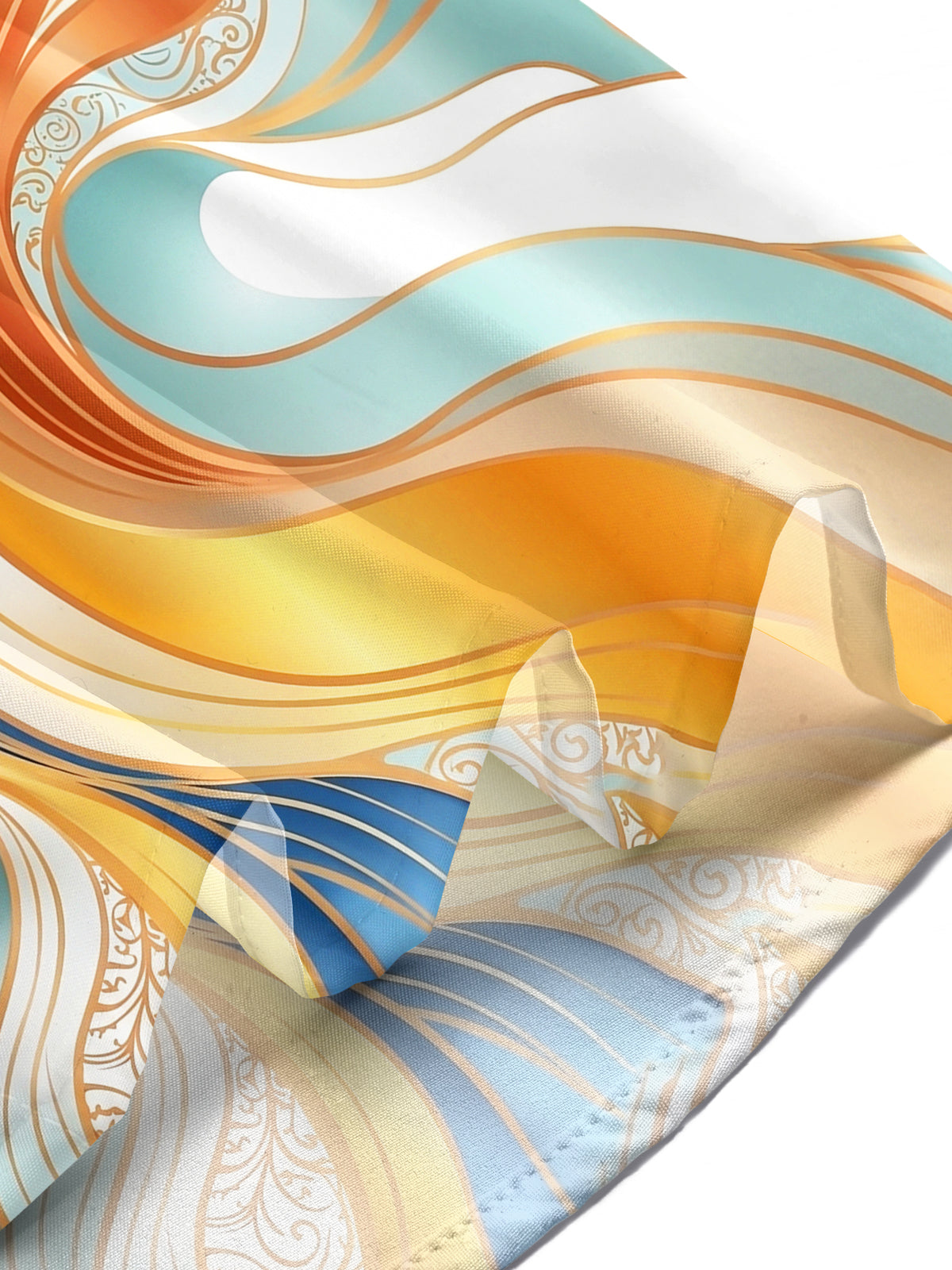 Oceanlyte Men's Printed Abstract Colorful Waves Print Short Sleeve Shirt with Chest Pocket
