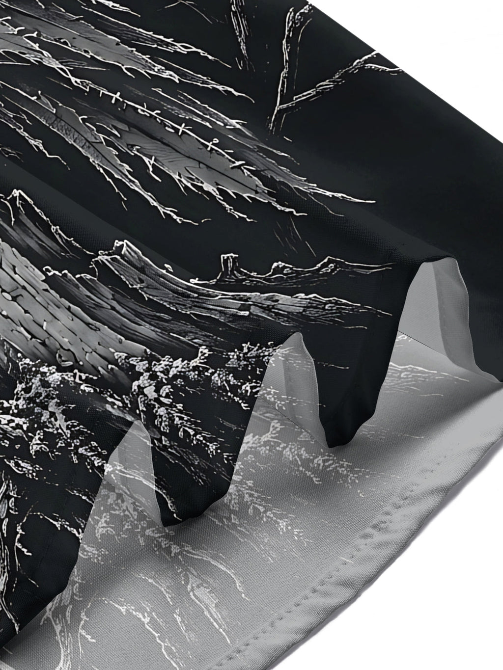 Oceanlyte Men's Graphic Halloween Crow And Moon Print Short Sleeve Shirt with Chest Pocket