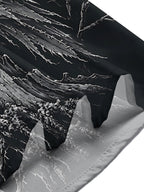 Oceanlyte Men's Graphic Halloween Crow And Moon Print Short Sleeve Shirt with Chest Pocket