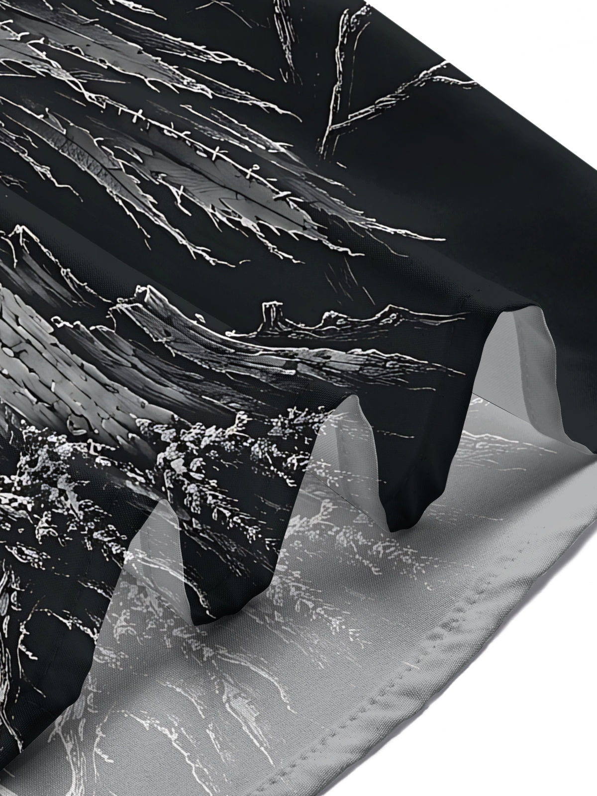 Oceanlyte Men's Graphic Halloween Crow And Moon Print Short Sleeve Shirt with Chest Pocket