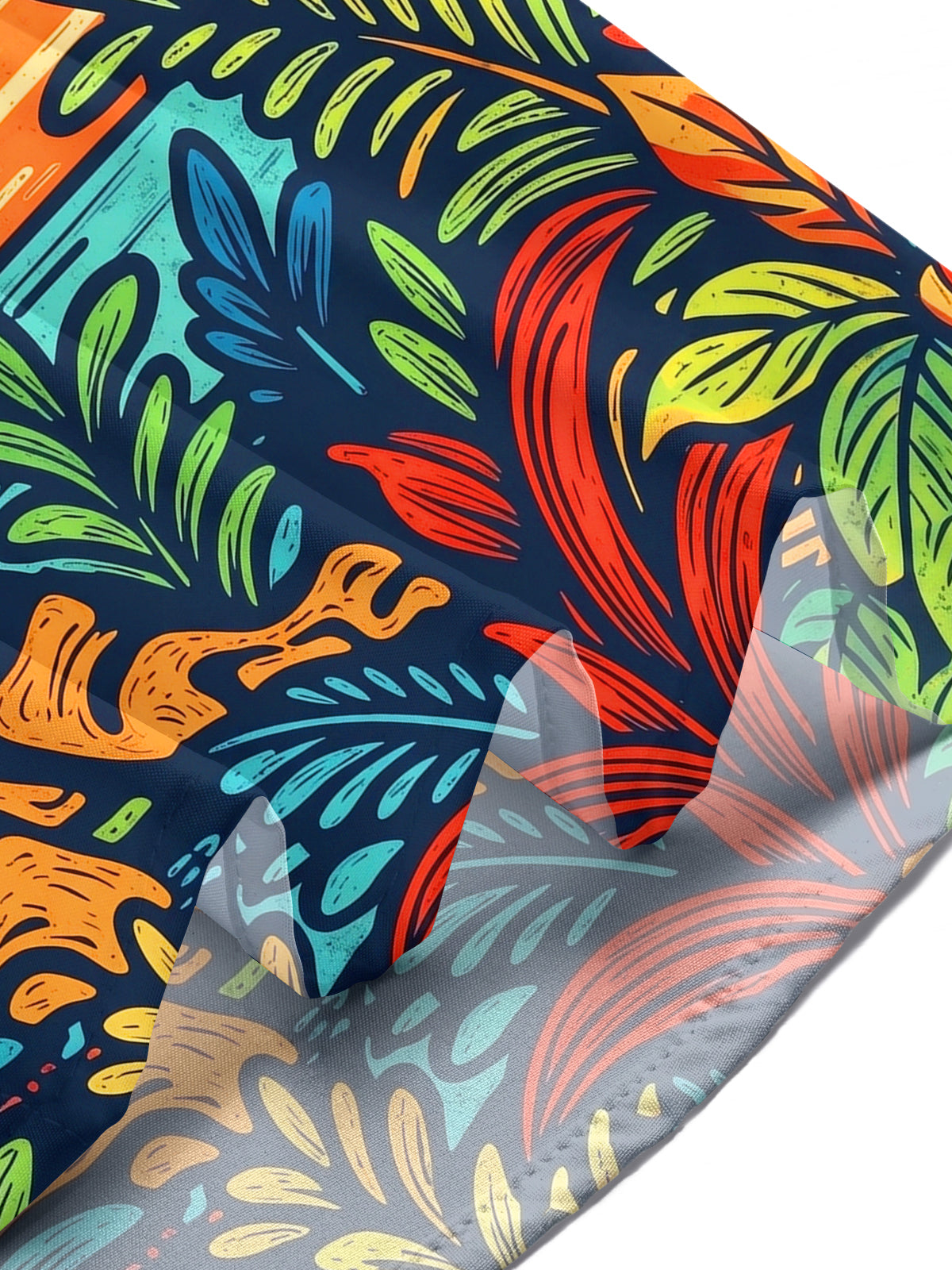 Oceanlyte Men's Hawaiian Roaring Tiger Print Short Sleeve Shirt with Chest Pocket