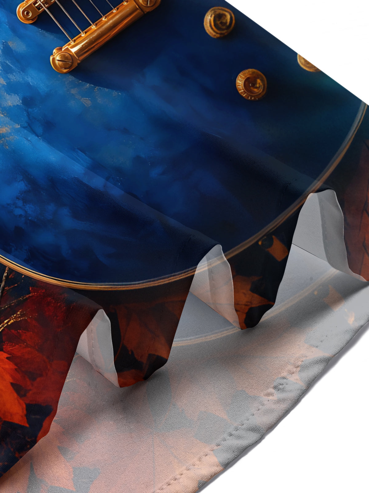 Oceanlyte Men's Graphic Autumn Maple Leaves Print Short Sleeve Shirt with Chest Pocket