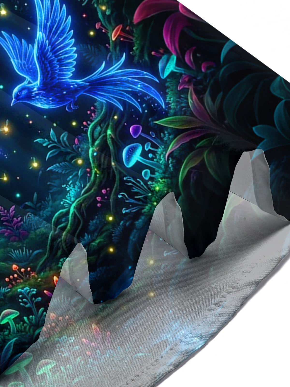 Oceanlyte Men's Hawaiian Neon Colorful Birds Print Short Sleeve Shirt with Chest Pocket