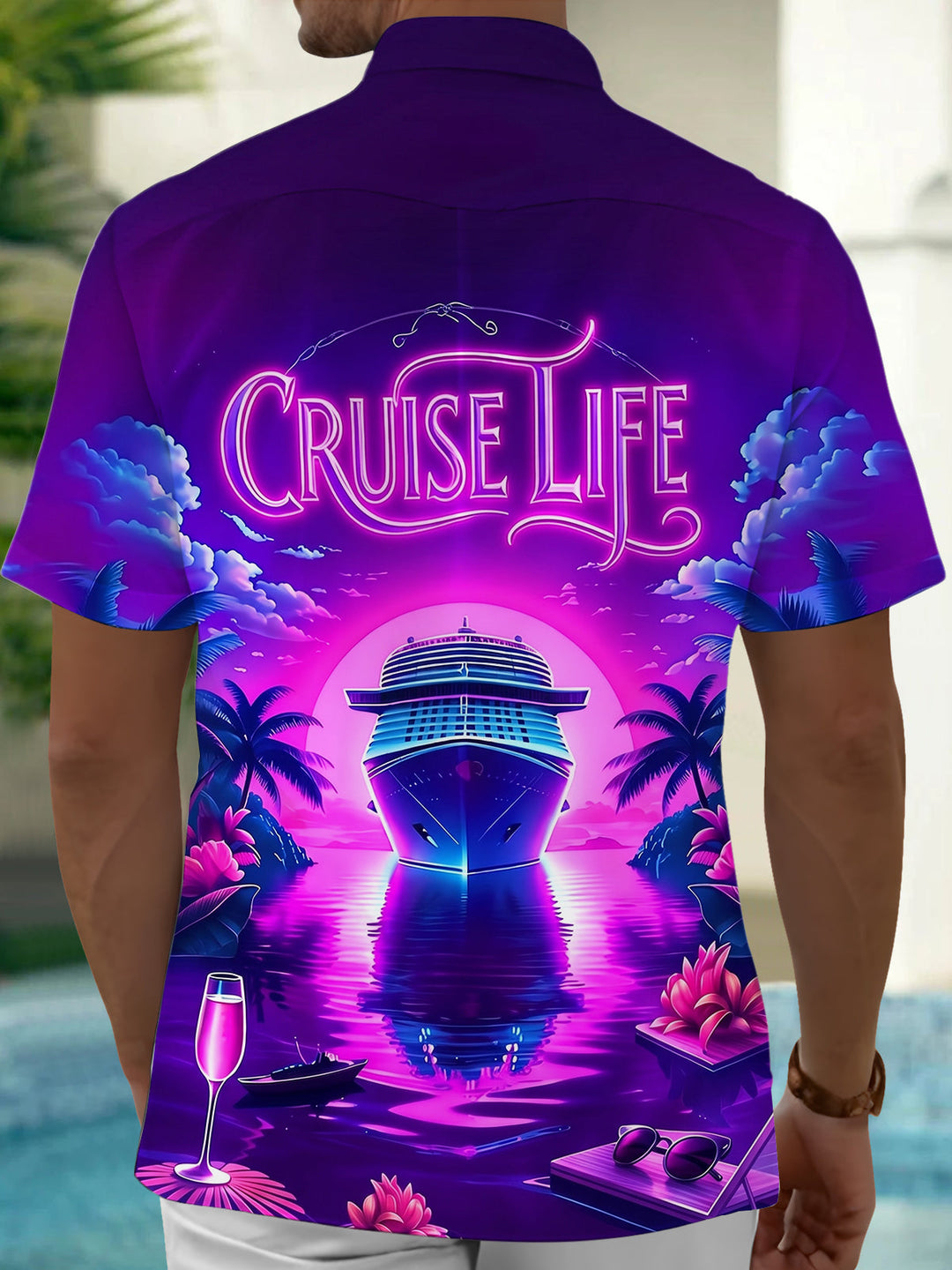 Cruise Life Men's Pocket Short Sleeve Shirts