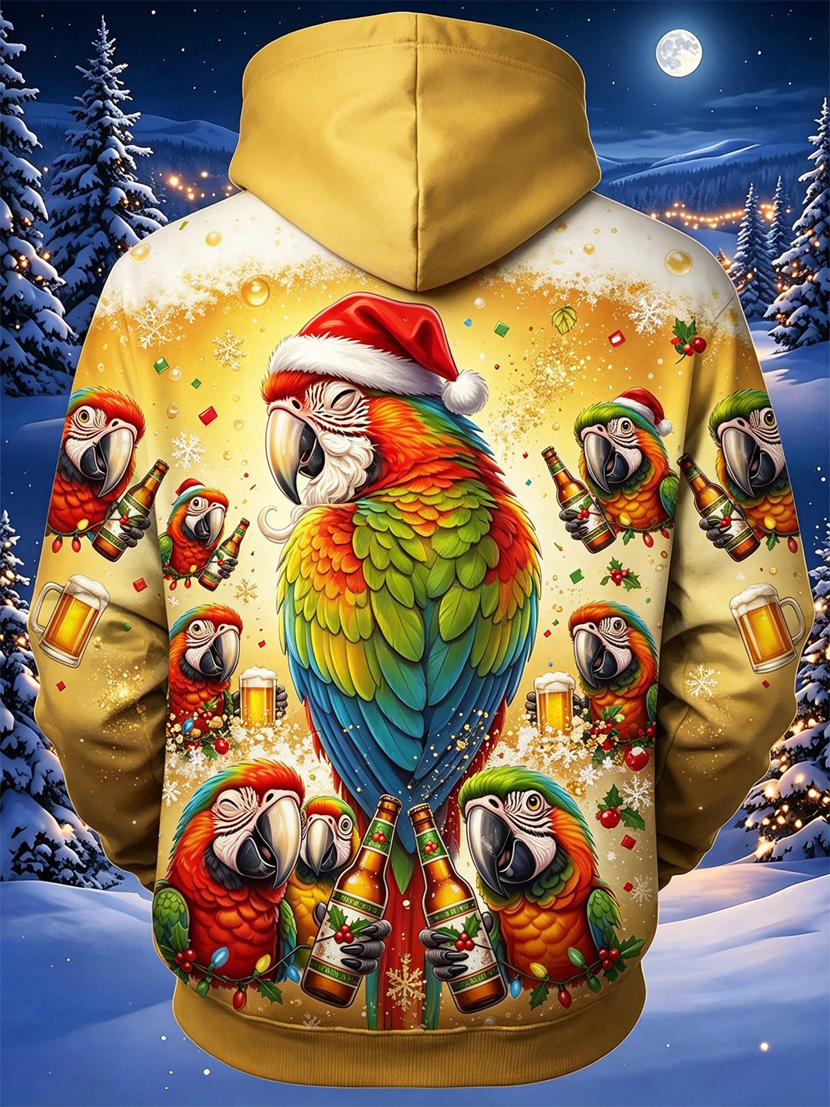 Oceanlyte Men's Graphic Hoodie Print Sweatshirt Print Long Sleeve Hoodie with Chest Pocket
