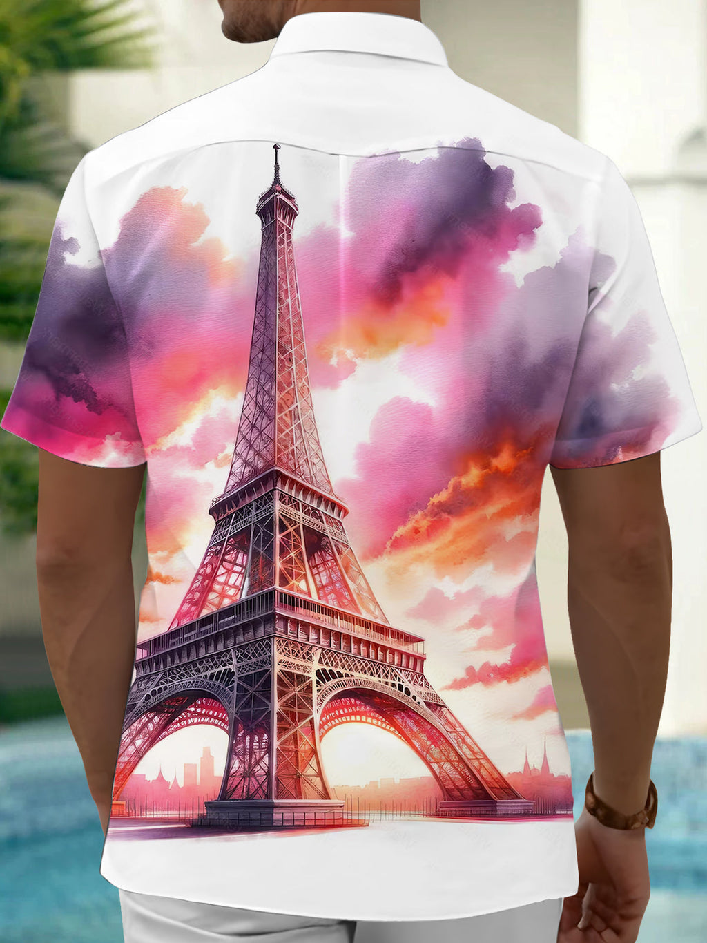 Oceanlyte Men's Graphic Fashion Top Print Short Sleeve Shirt with Chest Pocket