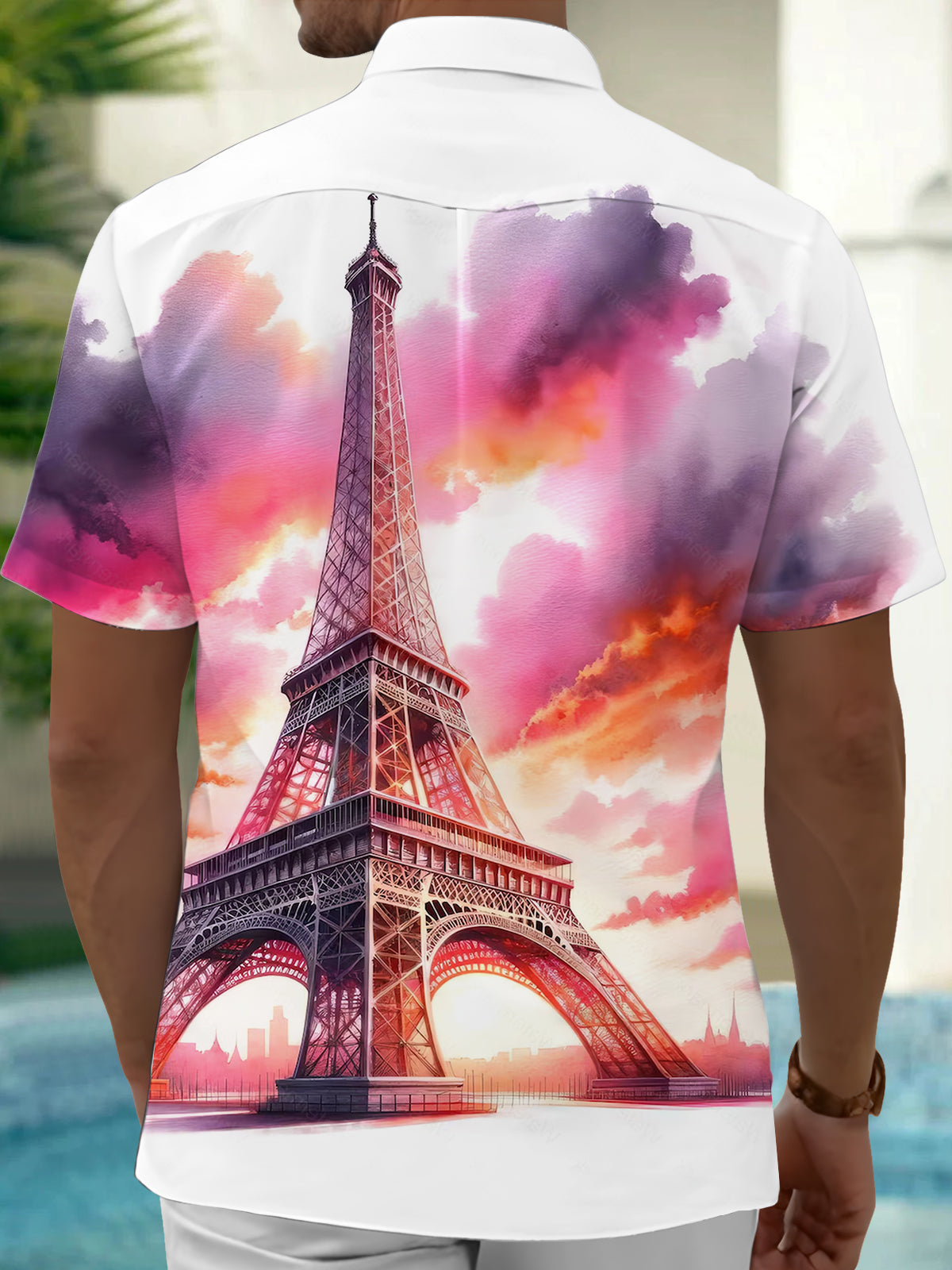 Oceanlyte Men's Graphic Fashion Top Print Short Sleeve Shirt with Chest Pocket