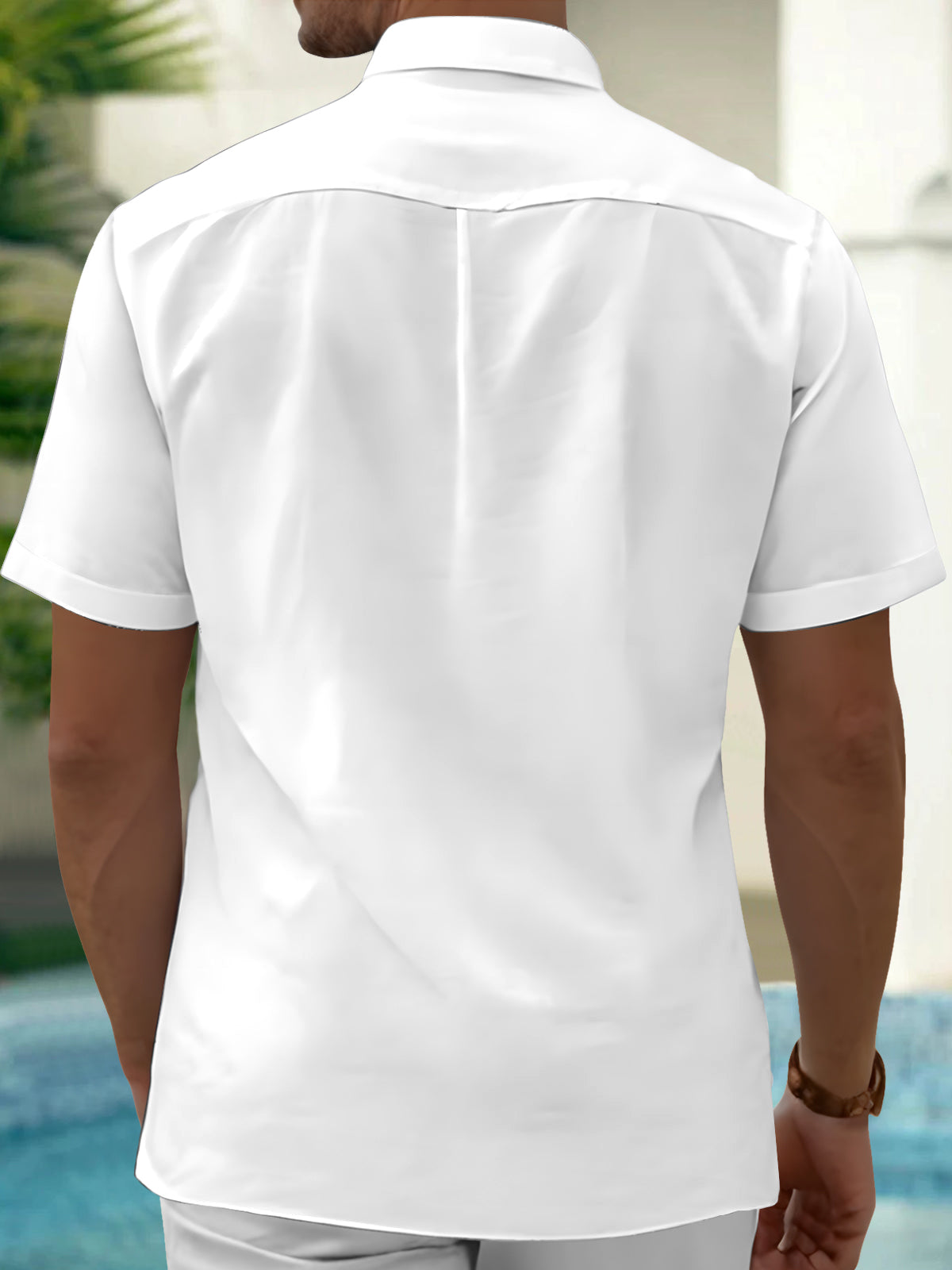 Oceanlyte Men's Graphic Dog In Pocket Print Short Sleeve Shirt with Chest Pocket
