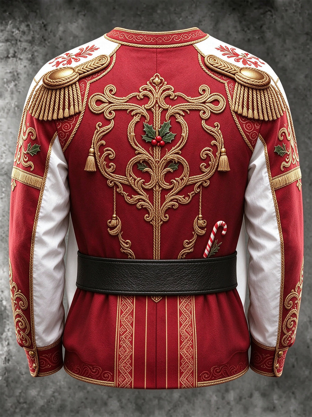 Oceanlyte Men's Long Sleeve Hoodie - Military Uniform With Christmas Elements Print