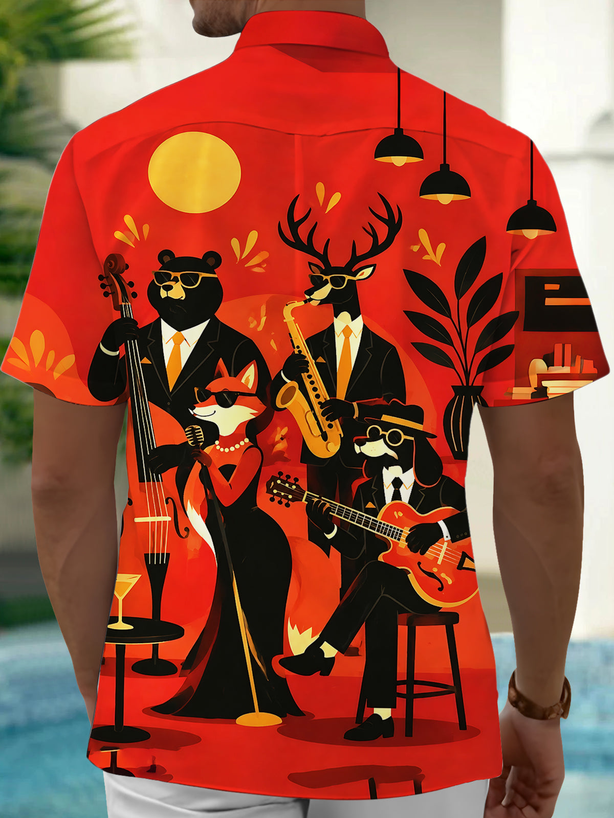 Oceanlyte Animal Band Men's Pocket Short Sleeve Shirts
