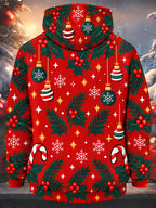 Oceanlyte Men's Printed Christmas Pattern Long Sleeve Hoodie